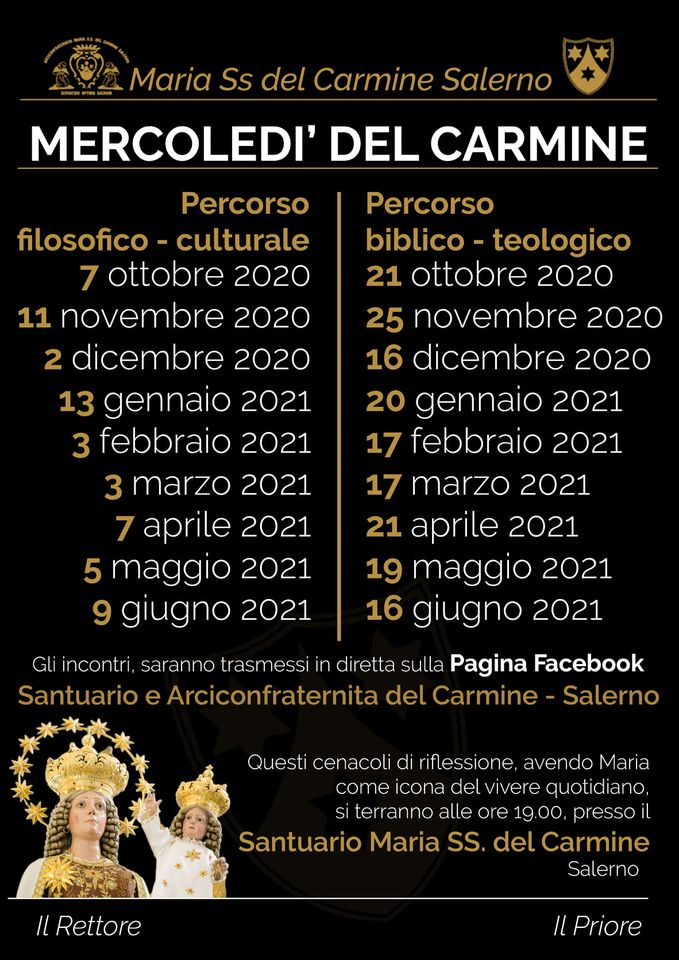 Mercoledì del Carmine - date incontri eventi